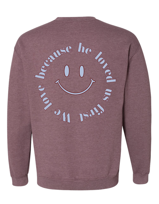 PREORDER Original Love Theory Crew-Heather Dark Maroon (Adult)