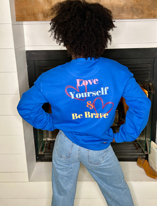 Love Yourself And Be Brave-Royal Blue-Youth