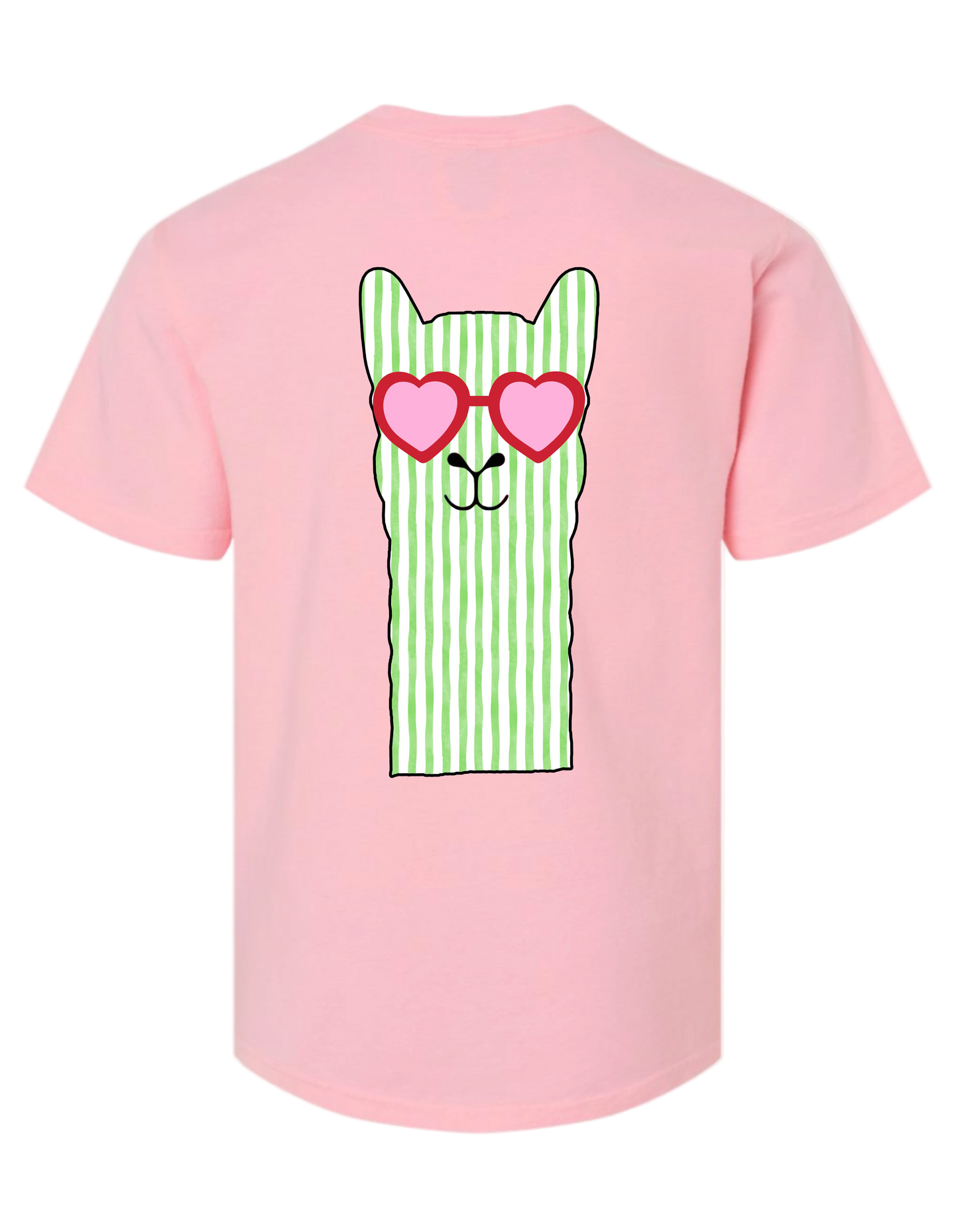 Llama Love Pink T-Shirt (Adult and Youth)
