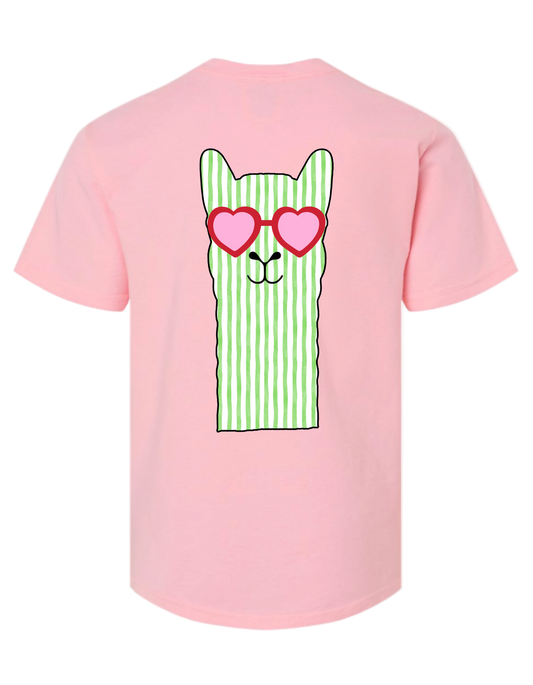 PREORDER-Llama Love Pink T-Shirt (Adult and Youth)
