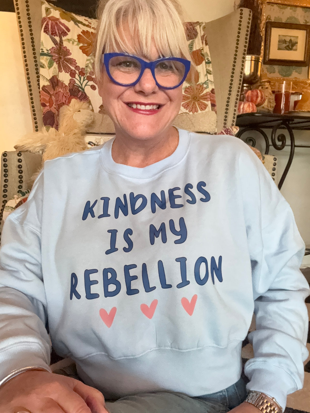 Kindness Is My Rebellion Cropped Sweatshirt (Adult)