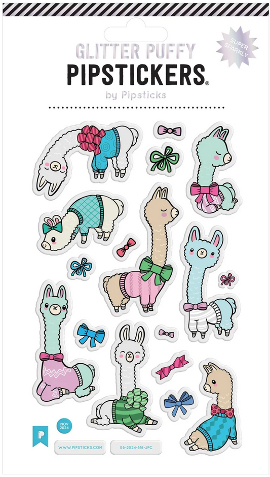 Glitter Puffy Llama Sweater PipStickers